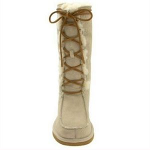 Ugg Uptown Lace Up Boots Moccasins in Sand size 8